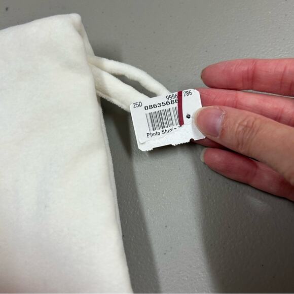 Pottery Barn Sarita Handa White Gold Embroidered Holiday Christmas Stocking NEW - Picture 2 of 4